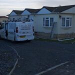 Park home textured exterior painting services Coventry